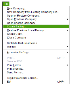 QuickBooks Backup